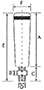 Economy Plastic Revolving Handles   - Dimensions